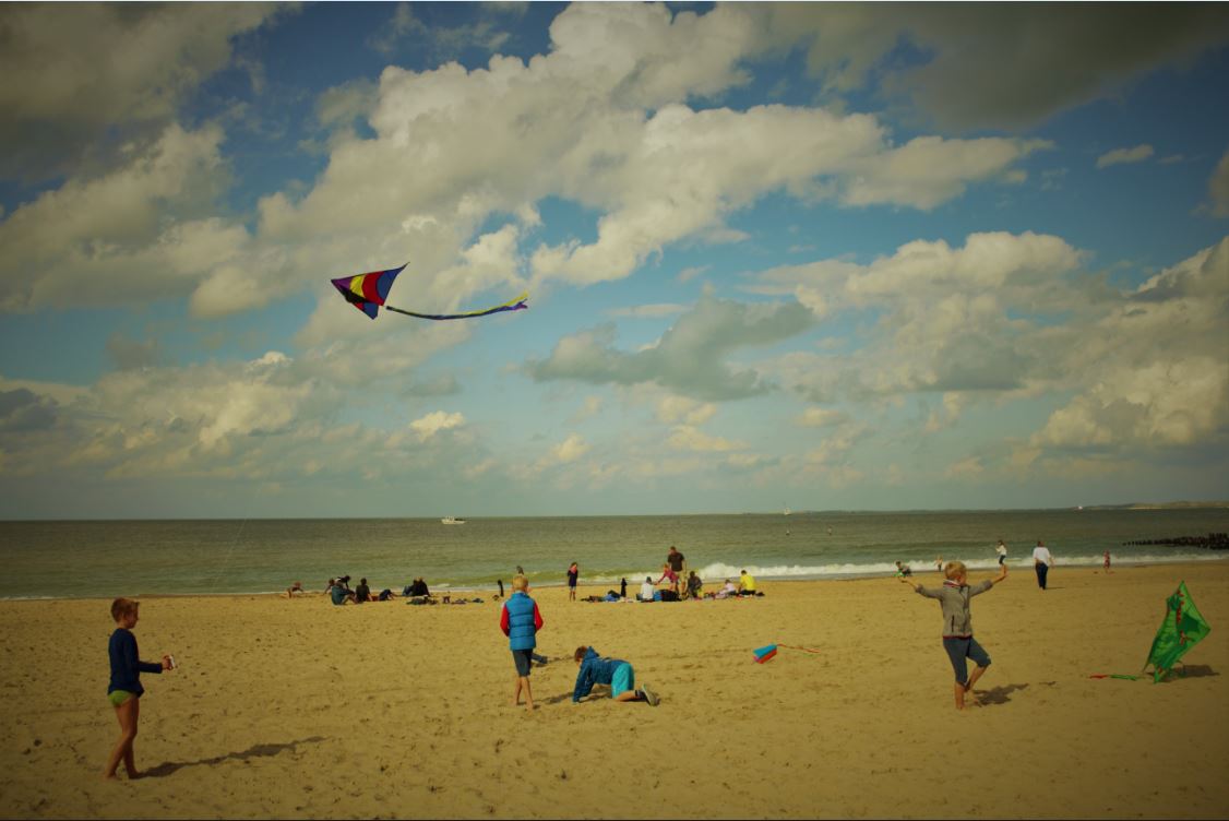 Enfants et cerf volant